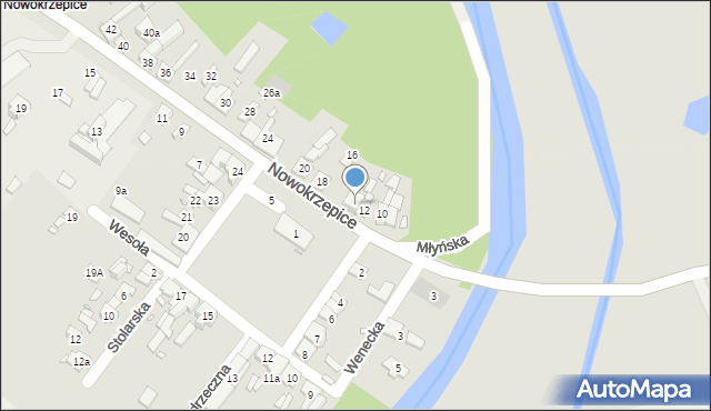 Krzepice, Nowokrzepice, 14, mapa Krzepice