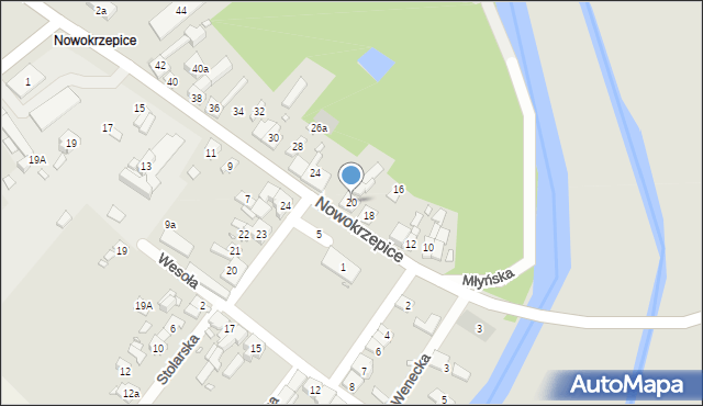 Krzepice, Nowokrzepice, 20, mapa Krzepice