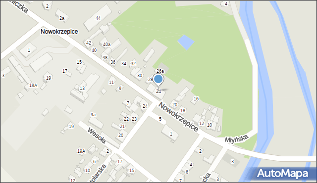 Krzepice, Nowokrzepice, 24, mapa Krzepice