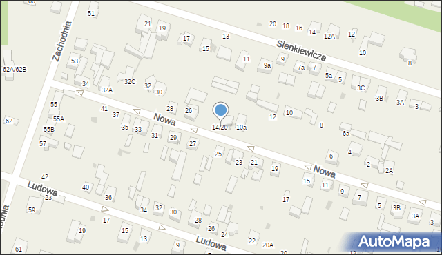 Ksawerów, Nowa, 14/20, mapa Ksawerów