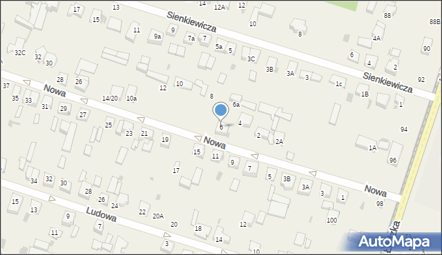 Ksawerów, Nowa, 6, mapa Ksawerów