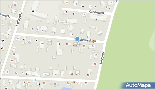 Kutno, Noskowskiego, 20, mapa Kutno