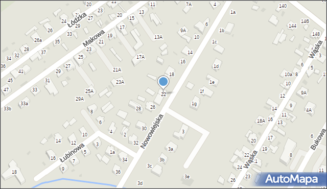 Kutno, Nowowiejska, 22, mapa Kutno