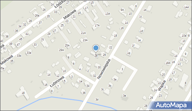 Kutno, Nowowiejska, 28, mapa Kutno