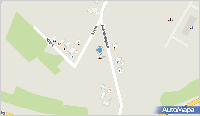 Kutno, Nowowiejska, 44, mapa Kutno