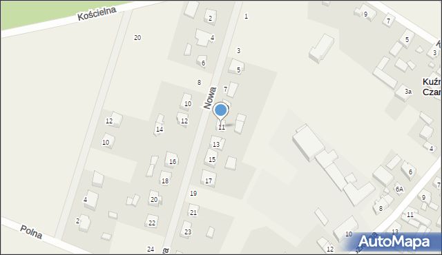 Kuźnica Czarnkowska, Nowa, 11, mapa Kuźnica Czarnkowska