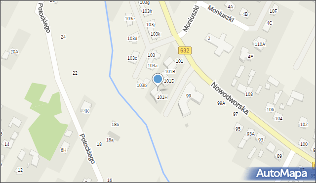 Łajski, Nowodworska, 101J, mapa Łajski