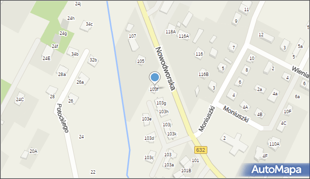 Łajski, Nowodworska, 103f, mapa Łajski