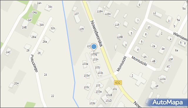 Łajski, Nowodworska, 103g, mapa Łajski