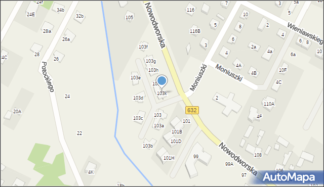 Łajski, Nowodworska, 103k, mapa Łajski