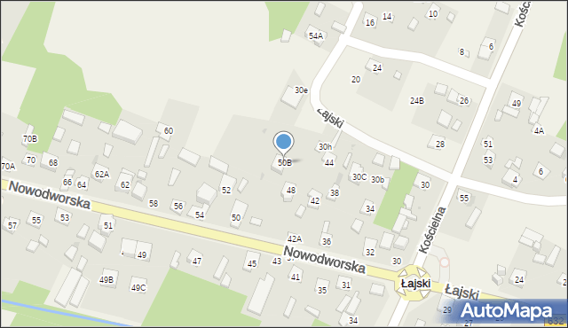 Łajski, Nowodworska, 50B, mapa Łajski