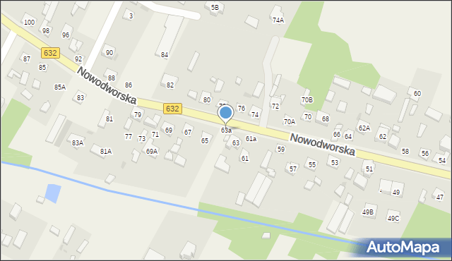 Łajski, Nowodworska, 63a, mapa Łajski