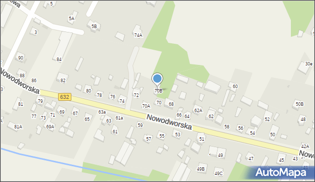 Łajski, Nowodworska, 70B, mapa Łajski