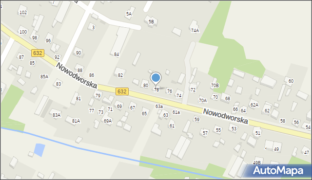 Łajski, Nowodworska, 78, mapa Łajski