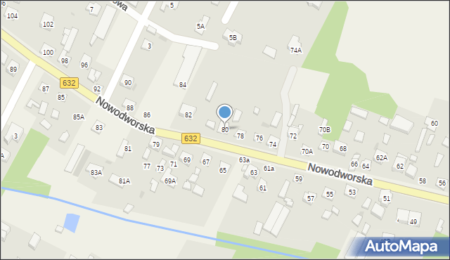 Łajski, Nowodworska, 80, mapa Łajski