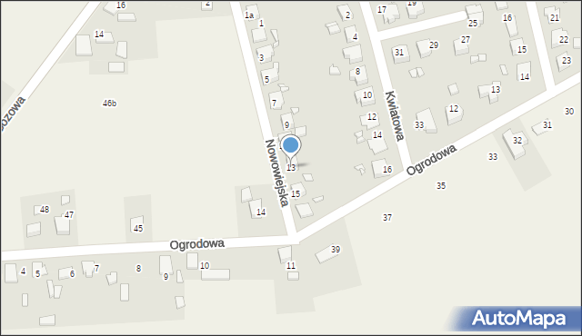 Łambinowice, Nowowiejska, 13, mapa Łambinowice
