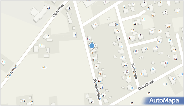 Łambinowice, Nowowiejska, 3, mapa Łambinowice