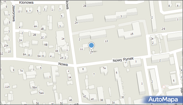 Łapy, Nowy Rynek, 17, mapa Łapy