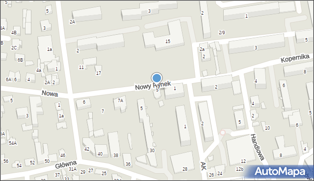 Łapy, Nowy Rynek, 3, mapa Łapy