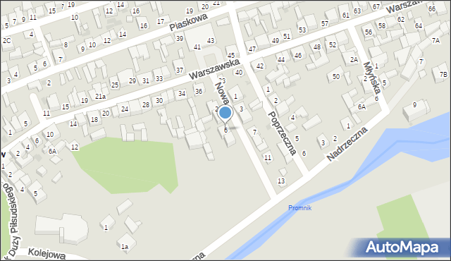 Łaskarzew, Nowa, 6, mapa Łaskarzew