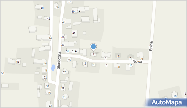 Lasocice, Nowa, 1, mapa Lasocice