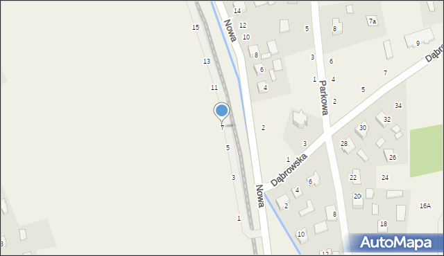 Łęg Tarnowski, Nowa, 7, mapa Łęg Tarnowski