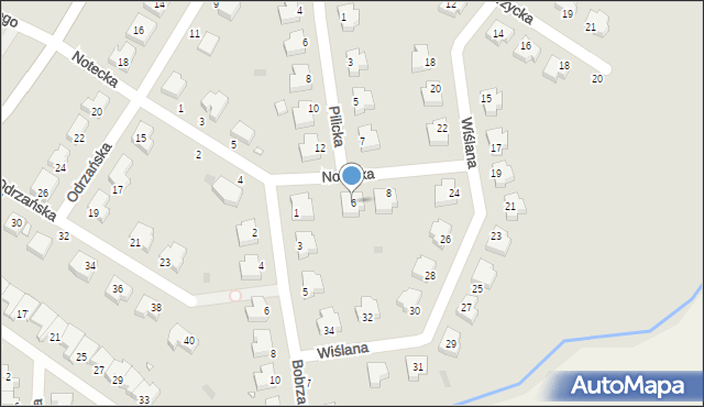 Legnica, Notecka, 6, mapa Legnicy