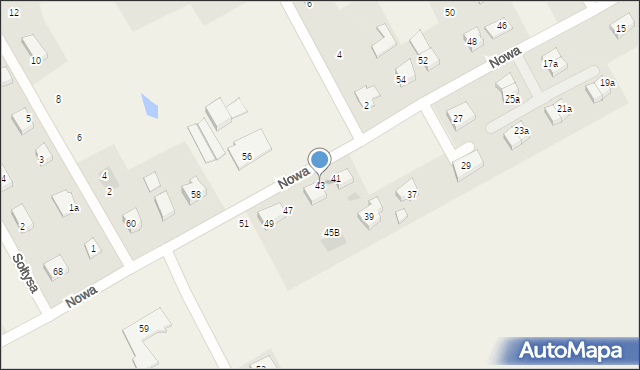 Łęgowo, Nowa, 43, mapa Łęgowo