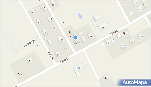 Łęgowo, Nowa, 60, mapa Łęgowo