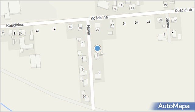 Łęka Opatowska, Nowa, 3, mapa Łęka Opatowska