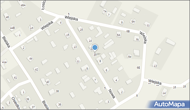 Leśna Podlaska, Nowa, 10, mapa Leśna Podlaska