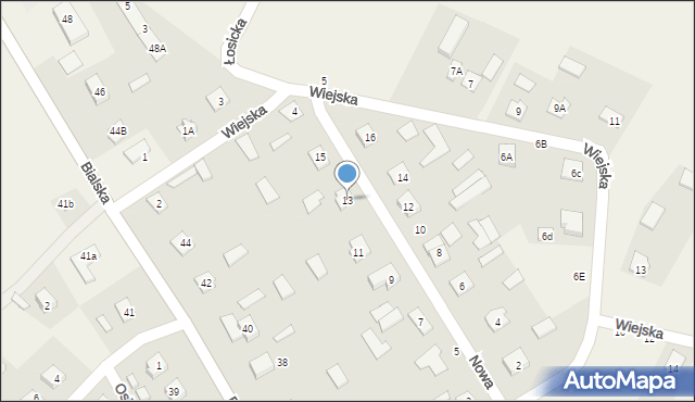 Leśna Podlaska, Nowa, 13, mapa Leśna Podlaska