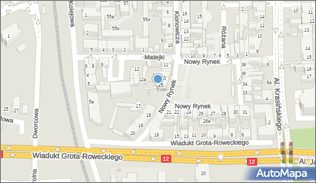 Leszno, Nowy Rynek, 16, mapa Leszno