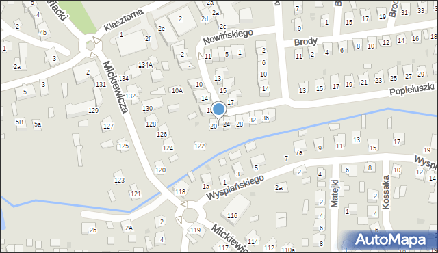 Leżajsk, Nowińskiego Bronisława, burm., 22, mapa Leżajsk