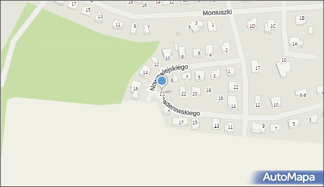 Lidzbark Warmiński, Nowowiejskiego Feliksa, 11, mapa Lidzbark Warmiński