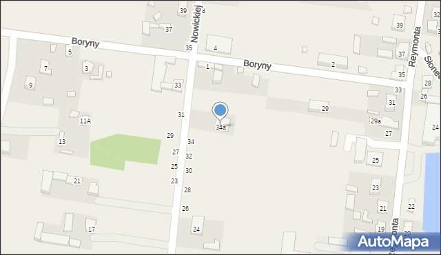 Lipce Reymontowskie, Nowickiej, 34a, mapa Lipce Reymontowskie