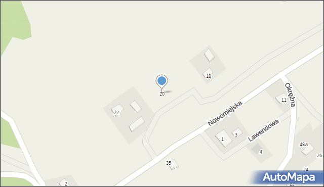 Lipowiec, Nowomiejska, 20, mapa Lipowiec