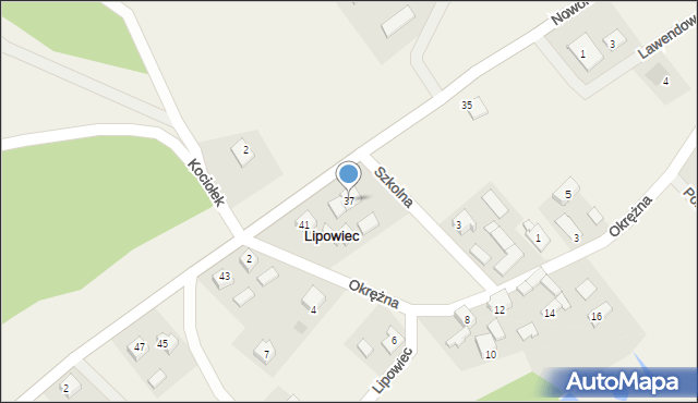 Lipowiec, Nowomiejska, 37, mapa Lipowiec