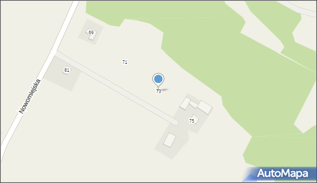 Lipowiec, Nowomiejska, 73, mapa Lipowiec