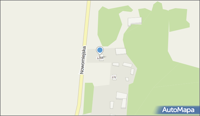 Liw, Nowomiejska, 129A, mapa Liw