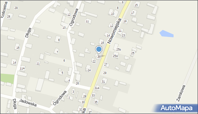 Liw, Nowomiejska, 20, mapa Liw