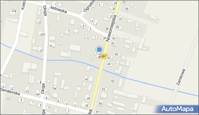 Liw, Nowomiejska, 40, mapa Liw