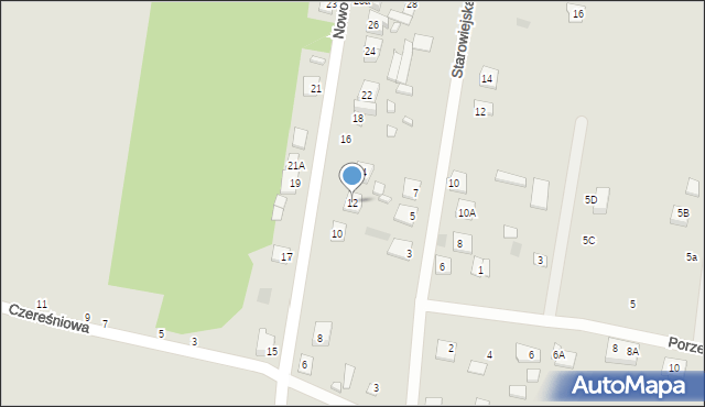 Łochów, Nowowiejska, 12, mapa Łochów
