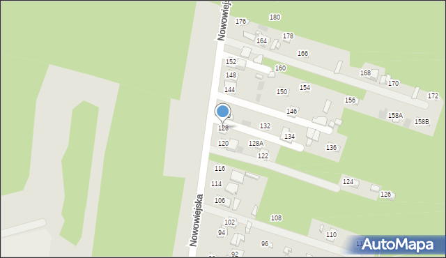 Łochów, Nowowiejska, 128, mapa Łochów