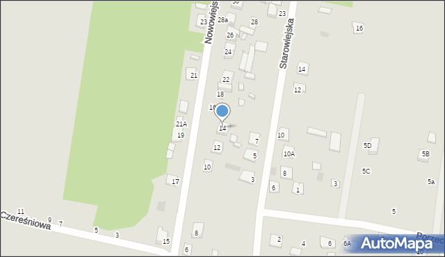 Łochów, Nowowiejska, 14, mapa Łochów