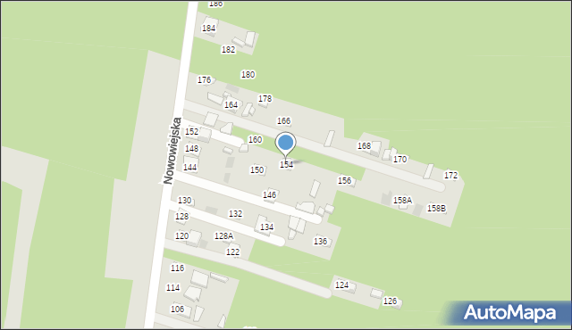 Łochów, Nowowiejska, 154, mapa Łochów
