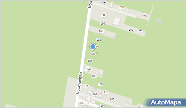 Łochów, Nowowiejska, 188, mapa Łochów