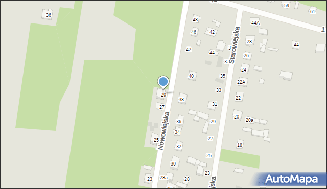 Łochów, Nowowiejska, 29, mapa Łochów