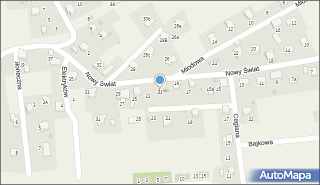 Łodygowice, Nowy Świat, 21, mapa Łodygowice