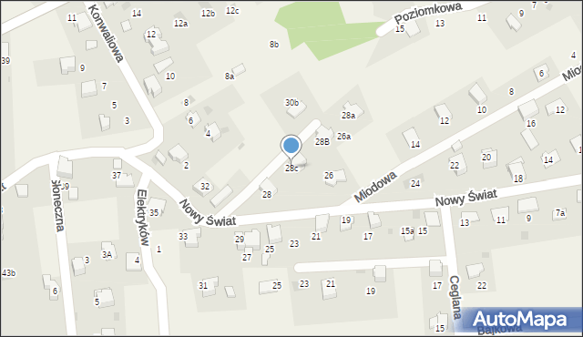 Łodygowice, Nowy Świat, 28c, mapa Łodygowice